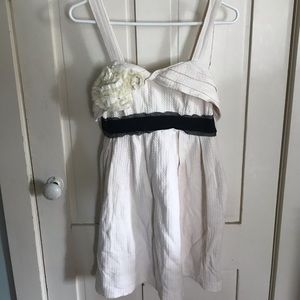 Cream Anthropologie mini dress